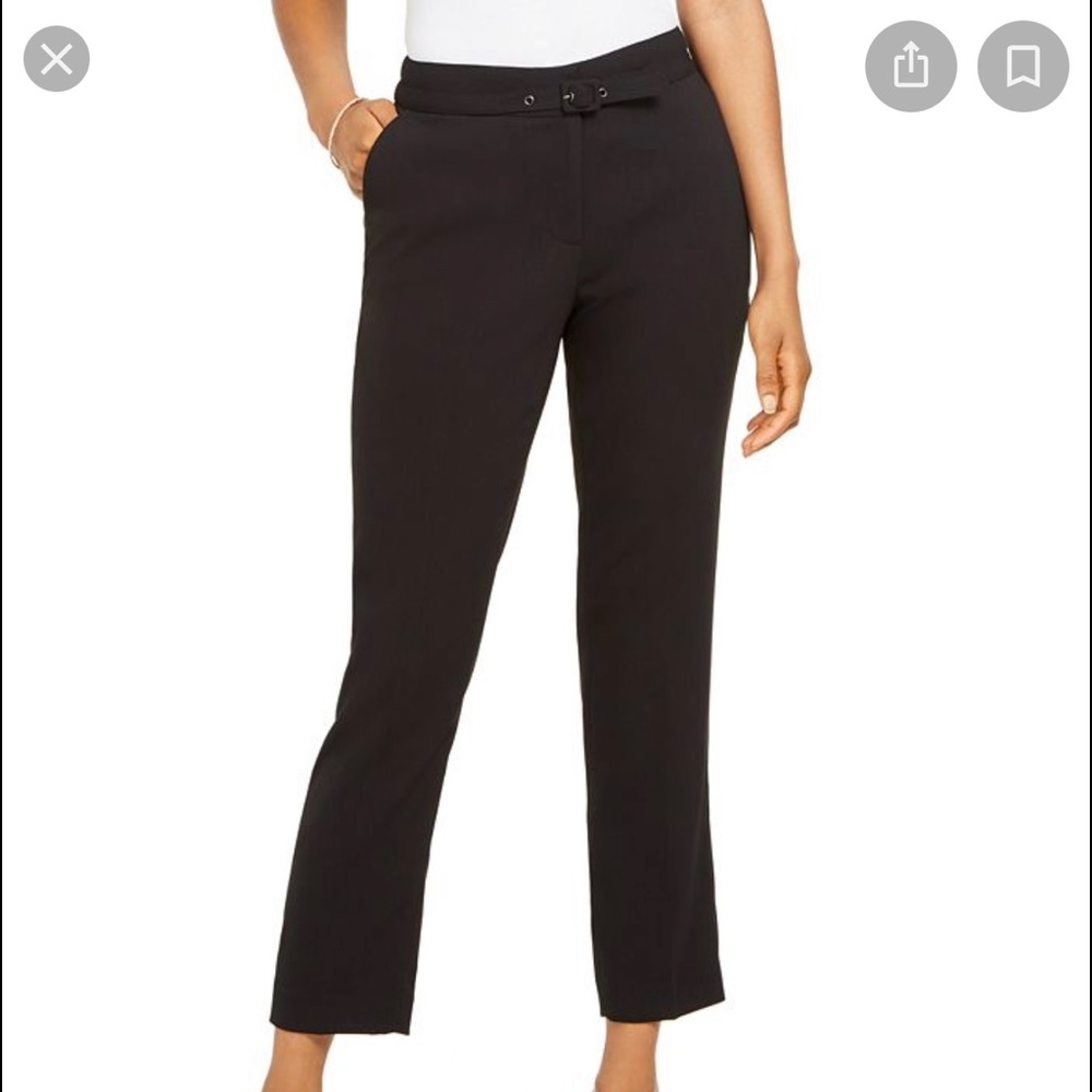 NWT Karl Lagerfield Belted Ankle Pants
